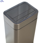 Coș de gunoi 50L Atomic Clean automat cu senzor UV antibacterian – Din oțel inoxidabil, deschidere fără atingere